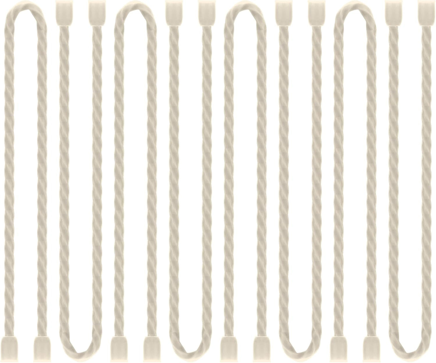 8PCS Silicone Cable Ties 12 Inch Reusable Twist Ties Steel-Core Cable Tie Straps Organizer All Purpose Bendable Cord Tie for Indoor Outdoor Bundling Holding Securing and Wrapping Cables (White)