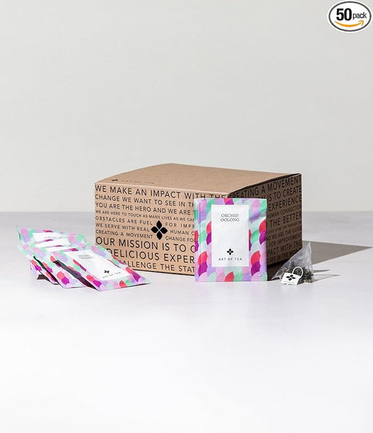 Art of Tea | Orchid Oolong Tea Bags | 50 Eco Friendly Pyramid Tea Bag Sachets