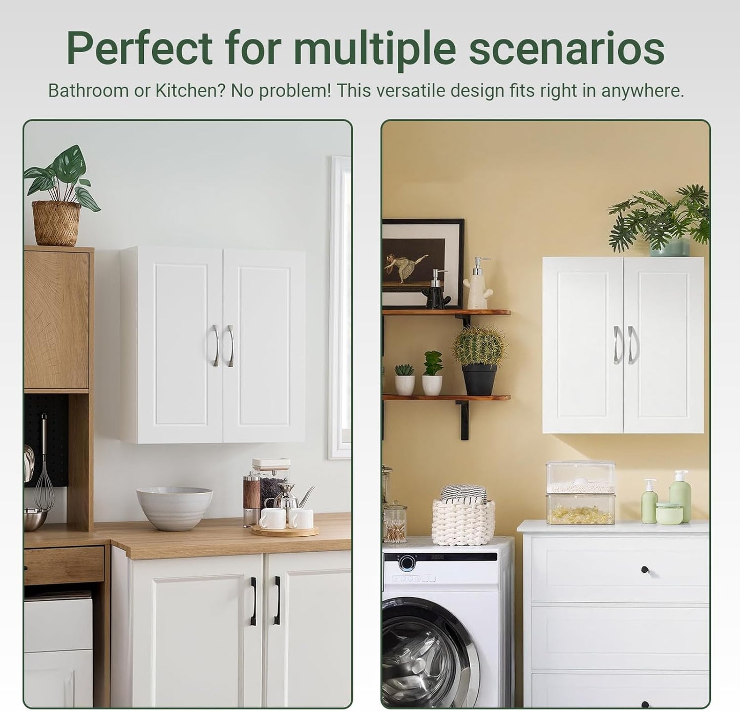 SoBuy Narrow Bathroom Wall Cabinet, Over The Toilet Storage Cabinet, Bathroom Wall Cabinet with Doors and Adjustable Shelves, Medicine Cabinet Organizer for Small Bathroom Storage, White FRG231-T-W