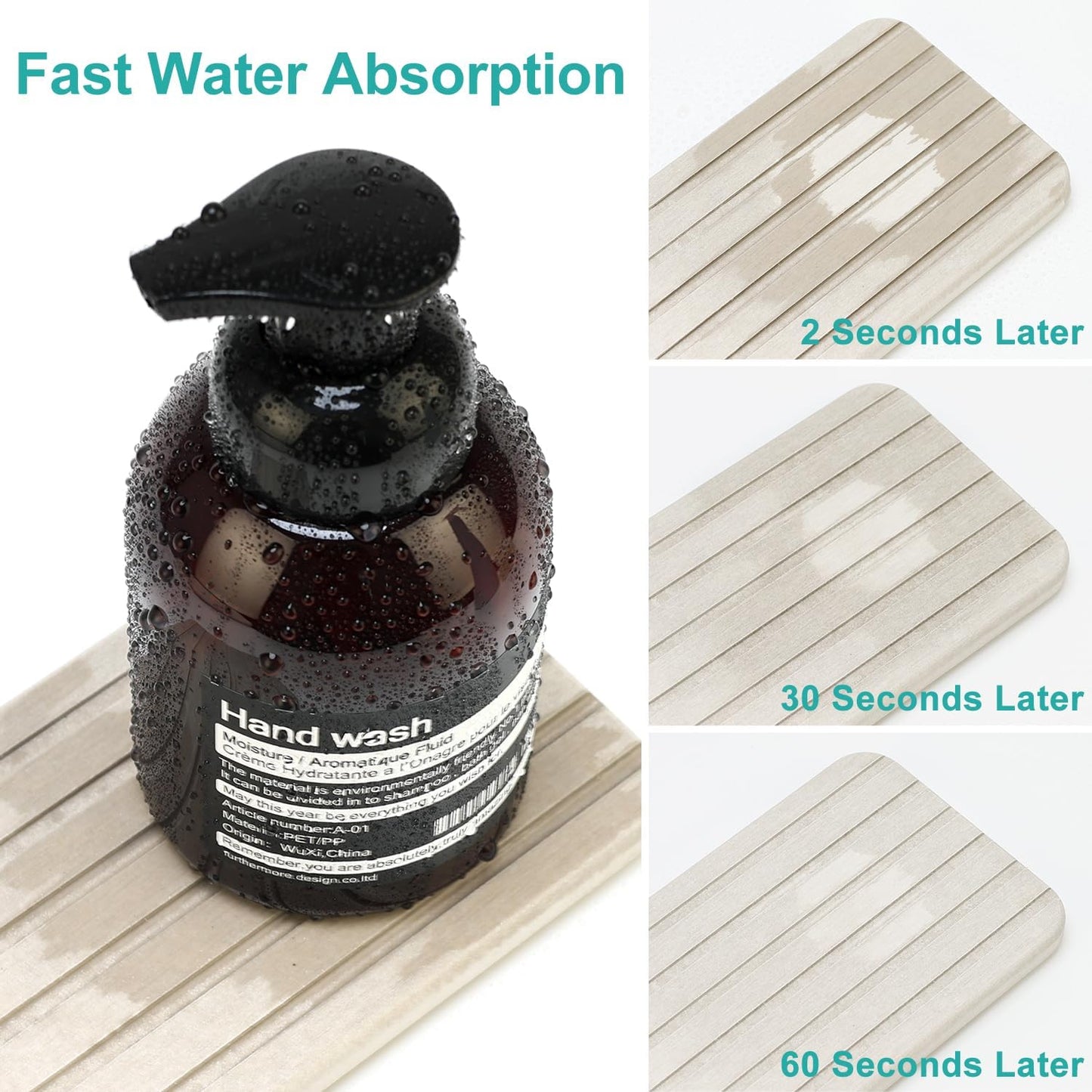 Diatomite Stone Drying Trays for Sink Bathroom Sink Tray Kitchen Counter Soap Dish Quick Drying Stone Mat for Kitchen Sink Diatomaceous Earth Tray Coaster Water Absorbing Stone Bathroom Trays