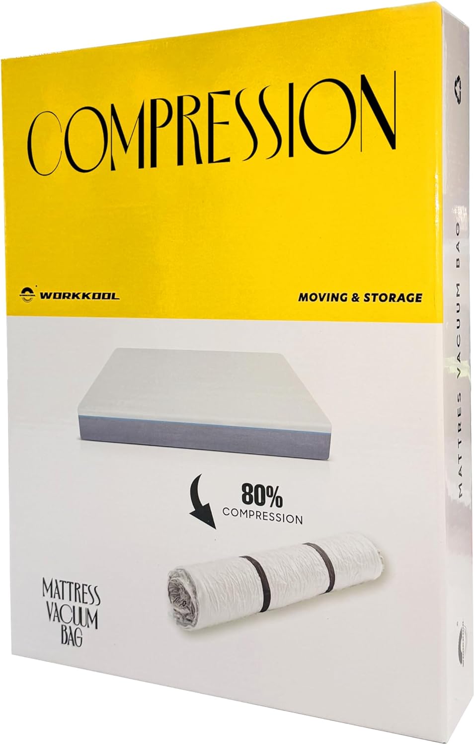 Vacuum Mattress Bag for moving, Vacuum Sealed Bags for Mattress Storage, Mattress Compression Bag for Easy Moving&Storage, Foam and Latex Mattress Vacuum Bag with Straps(QUEEN/FULL)