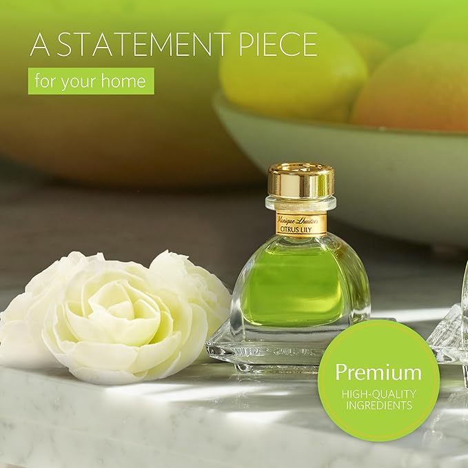 AGRARIA PetiteEssence Flower and Reed Diffuser Set, Handcrafted Sola Flower Botanical Home Fragrance, Scented Oil Diffuser Gift Set for All Occasions