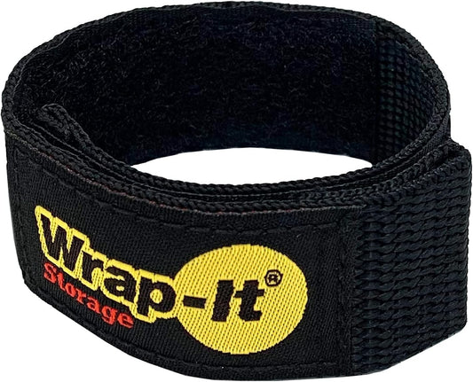 Quick-Straps by Wrap-It Storage – 9” (12-Pack) Black - Hook and Loop Straps for Hose and Cord Storage and Organization