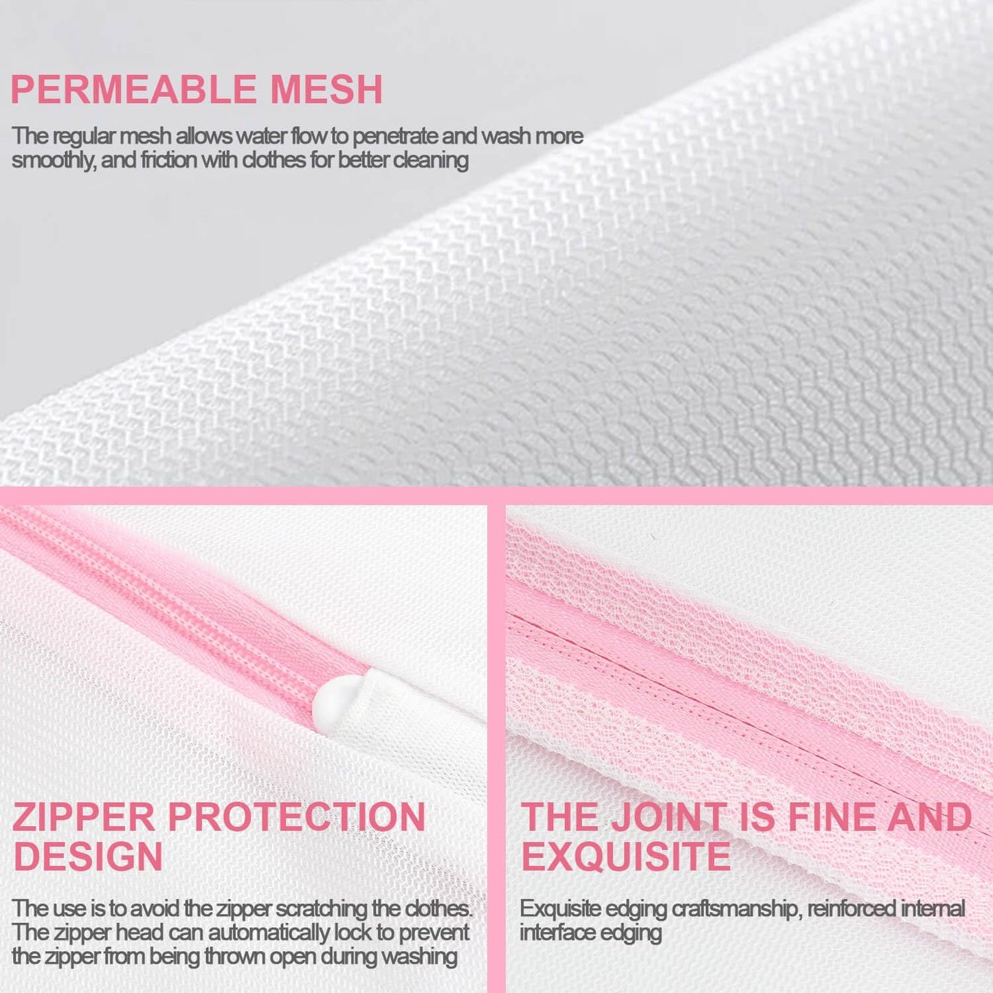 Extra Large Mesh Laundry Bags Washing Bag 2Pack Delicates Bag and Zipper Laundry Bag Jumbo for Washing Machine Large Mesh Bags for Blankets, Bedding, Coats, Toys (2PCS-XXXL)