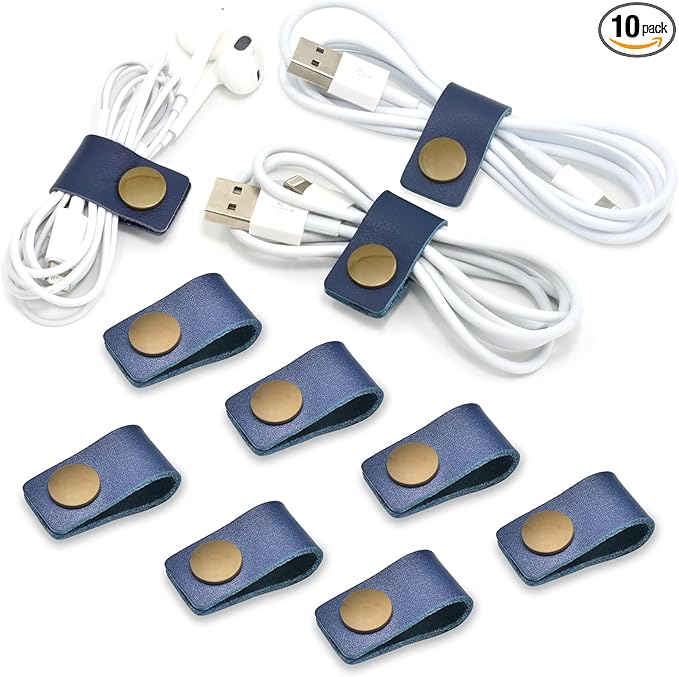 CAILLU Cord Organizer,Cord Keeper,Cable Organizer USB Holder,Cable Management,Cable Straps,Earbud case,wrap Headset Winder,Phone Earphone Clips Ties Stocking Stuffers for Men Gifts