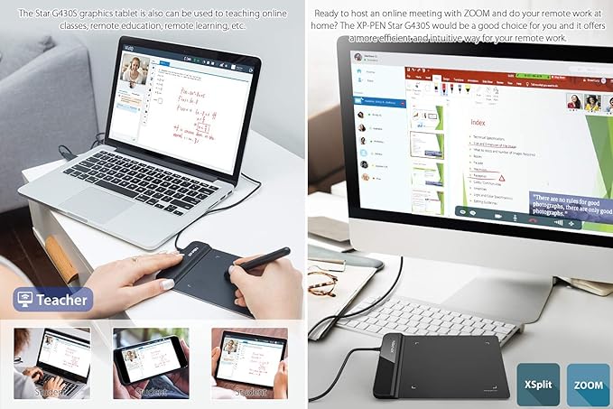 Drawing Tablet XPPen G430S OSU, Graphic Drawing Tablet with 8192 Levels Pressure Battery-Free Stylus, 4 x 3 inch Ultrathin, for OSU Game, Online Teaching Compatible with Window/Mac Black