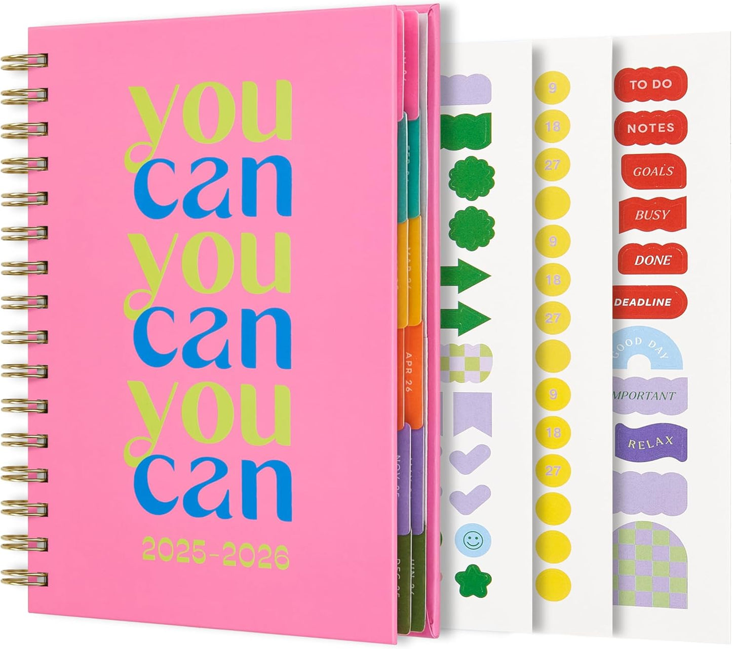 And Per Se Student Planner 2025-2026, Academic Planner July 2025 - June 2026, 8.5" × 6.2", Weekly & Monthly Lesson Plan for Students with Colorful Tabs & Stickers (Smart Letter)
