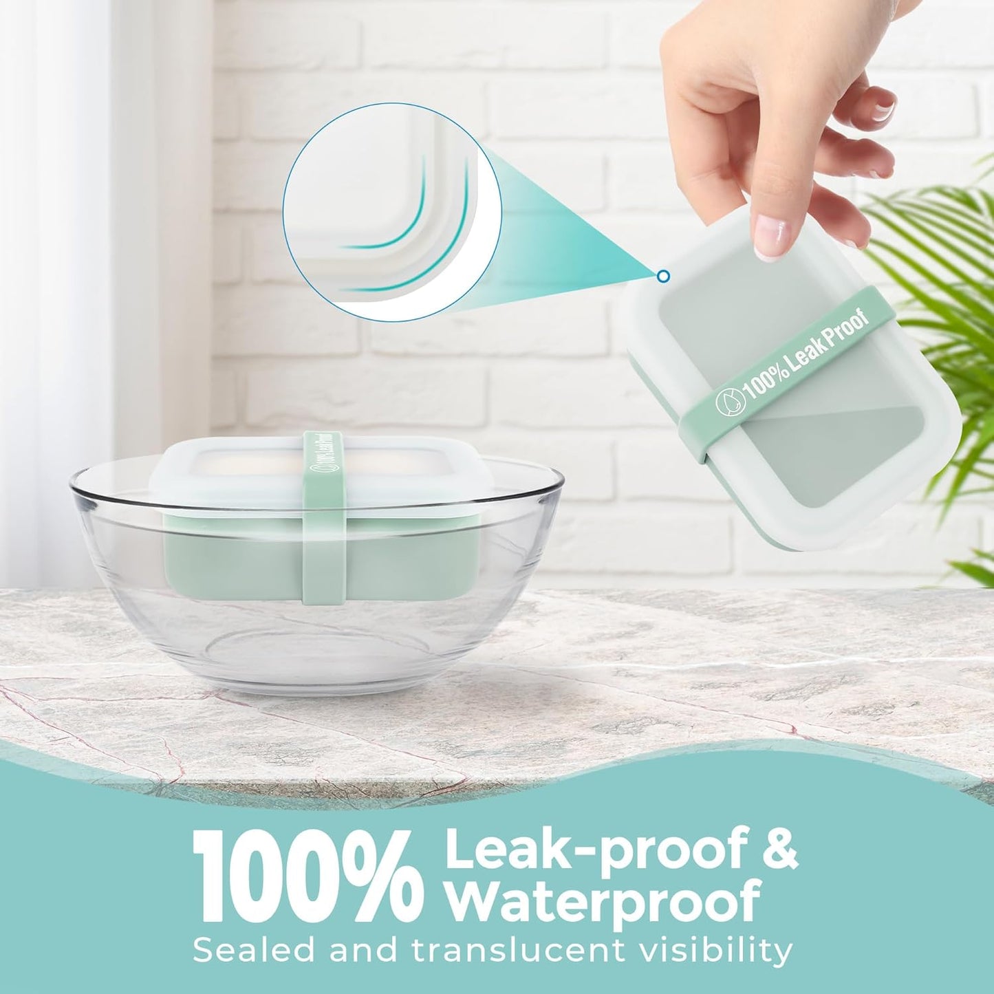 Compact Leakproof Travel Soap Case with Lid & Silicone Strap - Portable Draining Soap Bar Holder for Gym, Bathroom, Camping - Lightweight Silicone Soap Dish Container (Light Green)