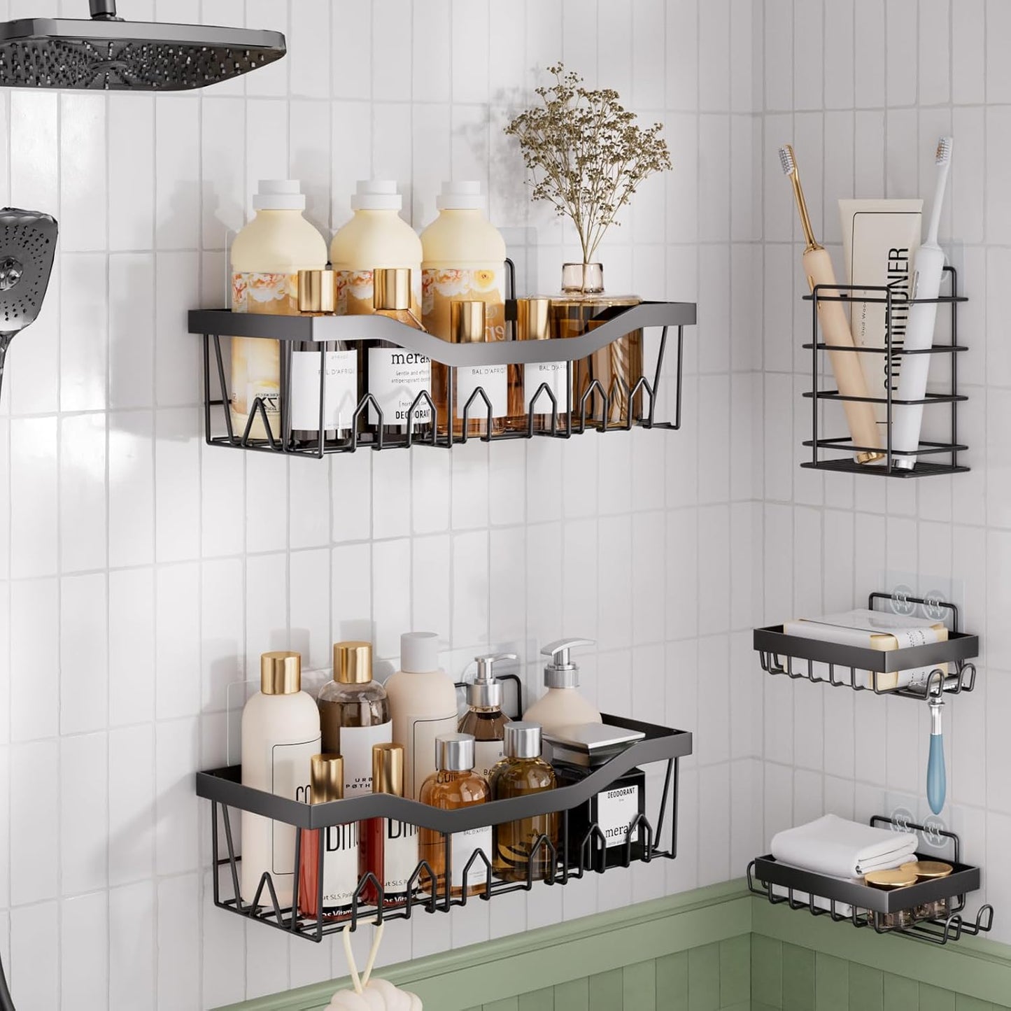 Bathroom Set - 28PC Gorgeous Teal Bathroom Set with Shower Curtain, Bathroom Accessory Set, Bathroom Sets with Shower Caddy