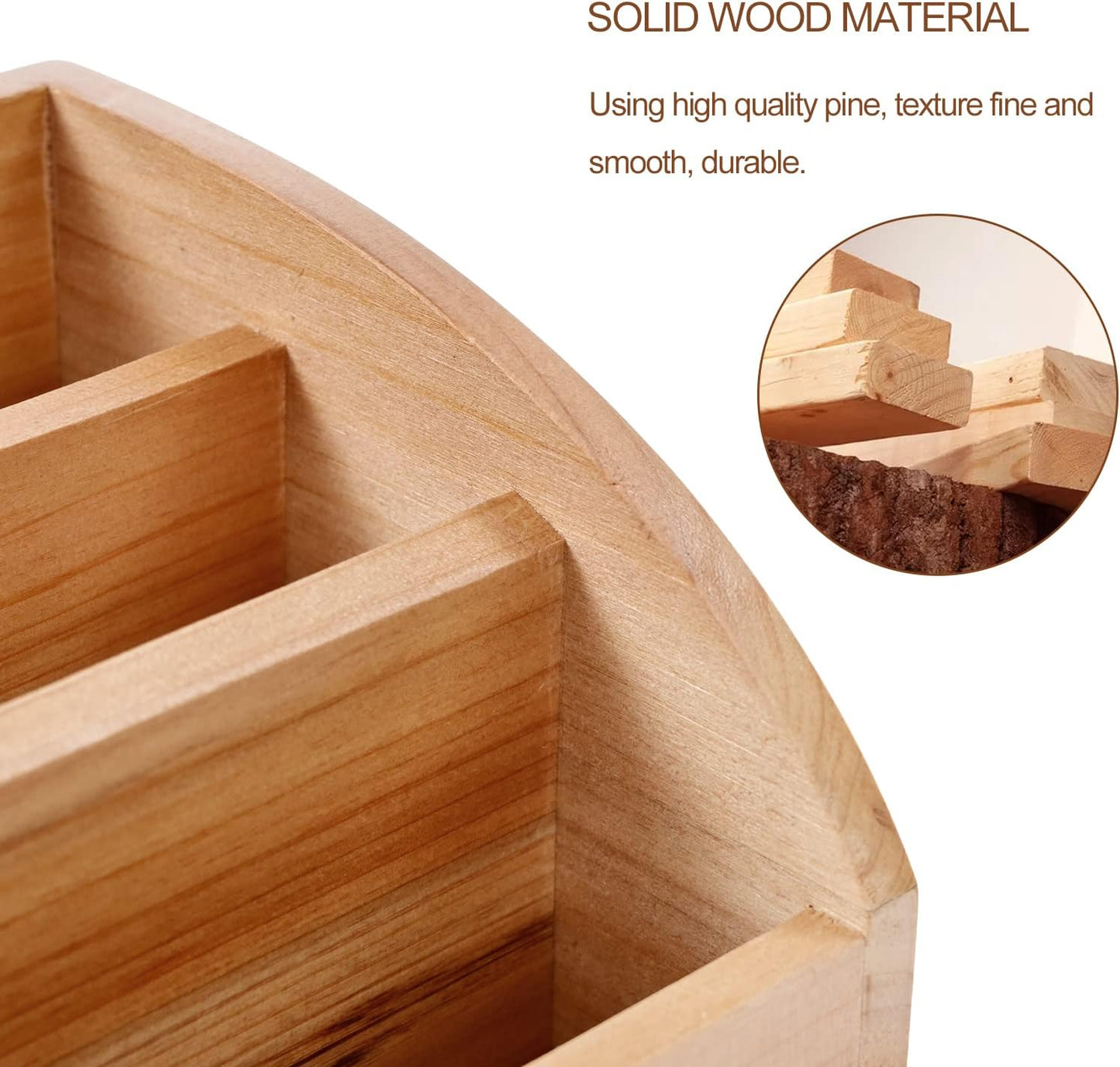 BONNY DODO Remote Control Holders Organizer Box for Table Small Solid Wooden Desk Farmhouse Home Decor Caddy Basket Store Tv Remote for Media Player,Pencil,Glassees&Office Supplies (Wood, S)