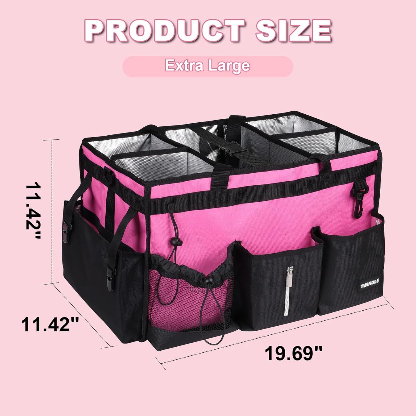 Wearable Extra-Large Cleaning Caddy With Detachable Divider And Support Board, Large Cleaning Supply Caddy With Adjustable Waist Belt & Shoulder Strap For Cleaners,Housekeepers
