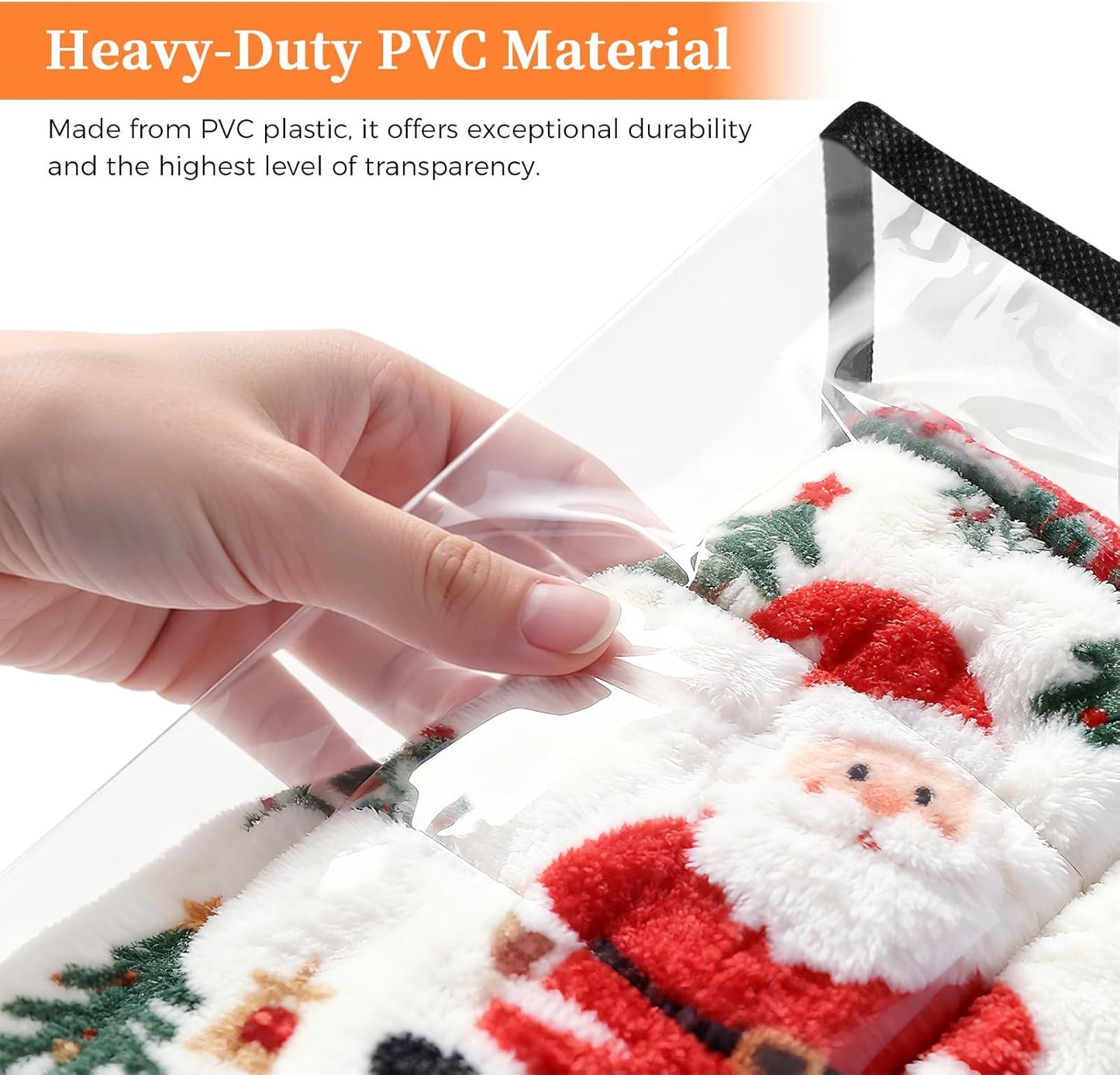 Clear Clothes Storage Bags, 4 Pack Closet Organizers and Under Bed Storage Containers, Foldable Moving Bags with Zippers for Comforter, Blanket, Bedding, Duvet, PVC Packing Bags 90L