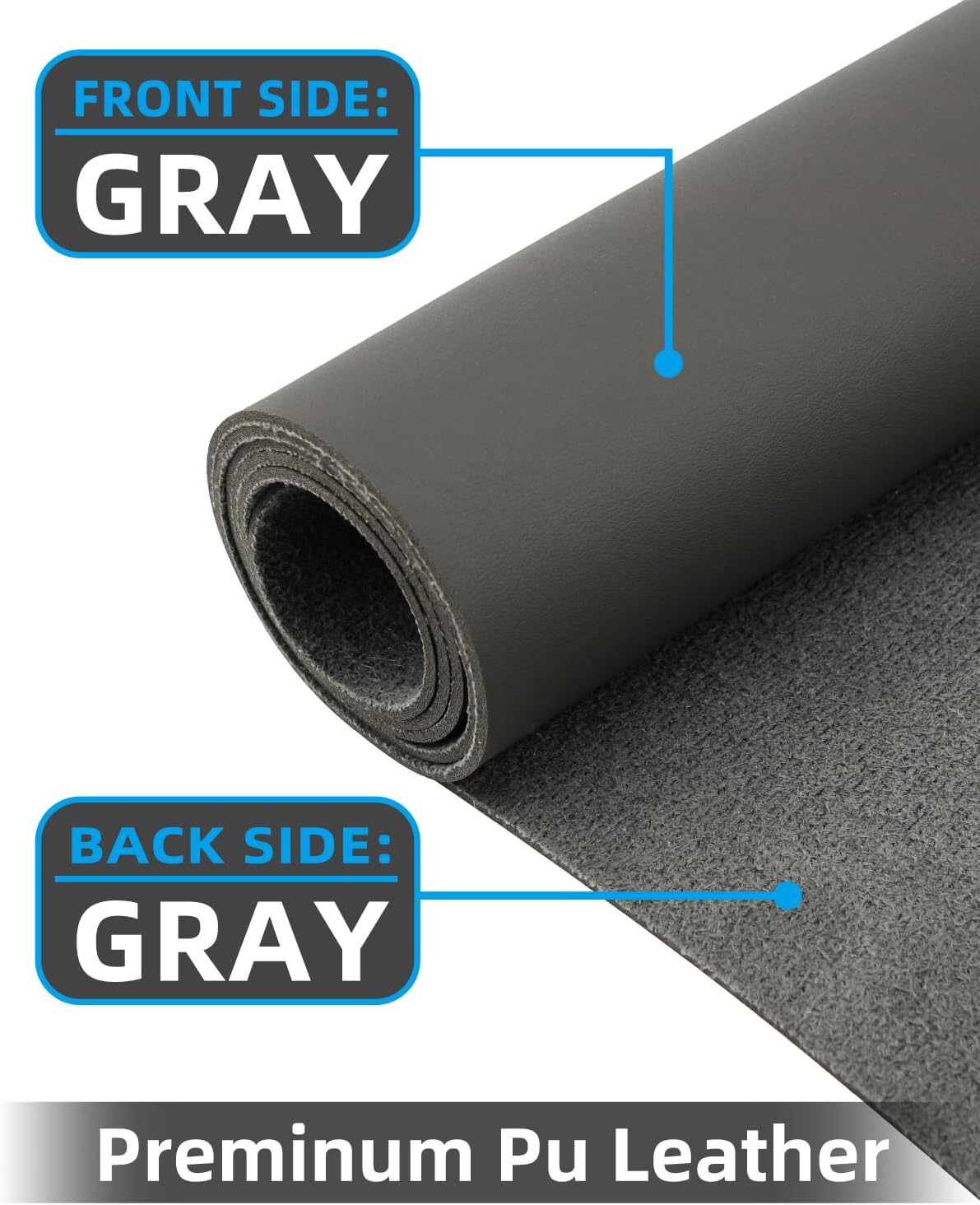 PULeather Non-Slip Desk Mat, Large Mouse Pad & Laptop Desk Pad - Waterproof Writing Pad for Office & Home (Dark Grey, 35.4" x 17")