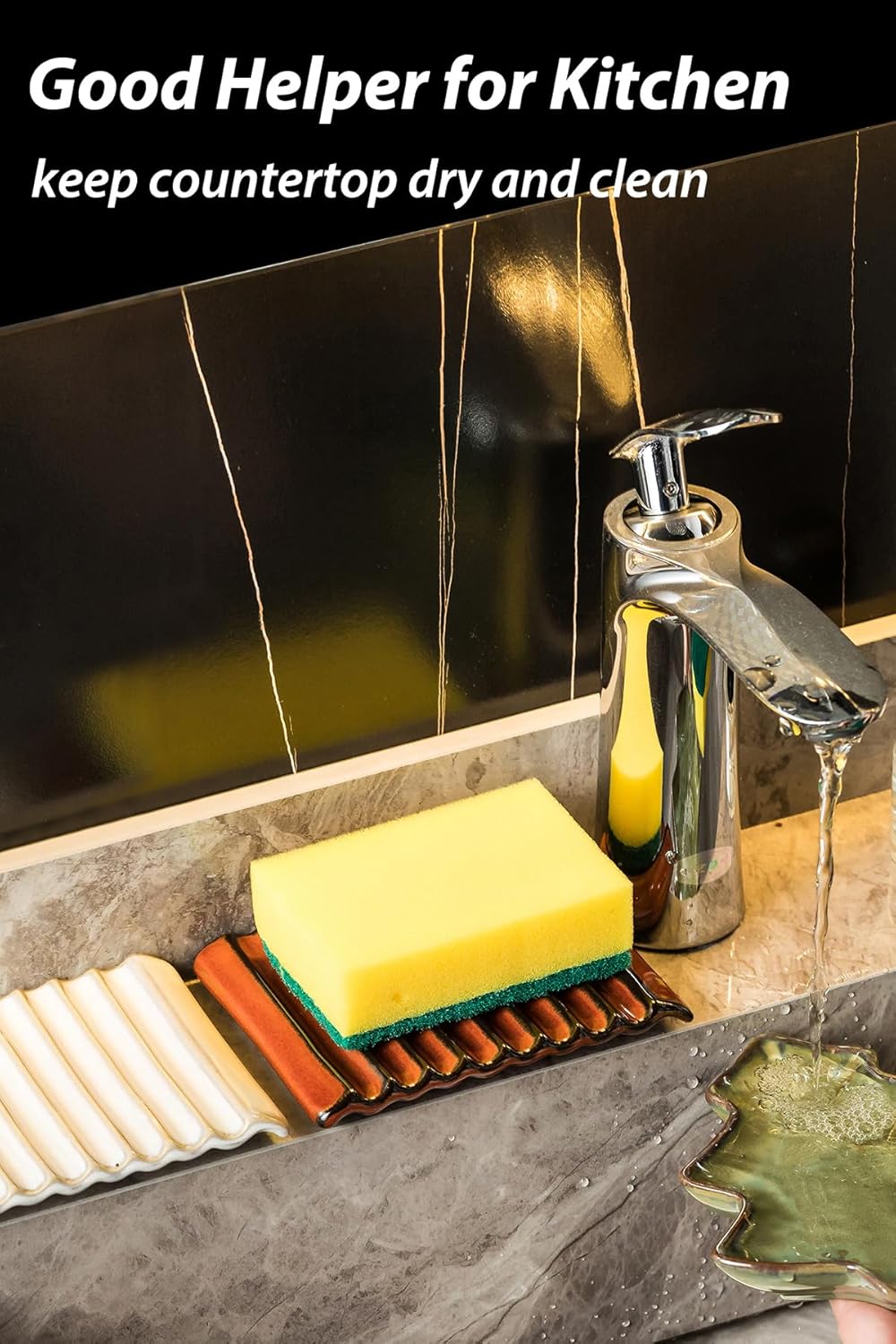 Bar Soap Holder, Ceramic Soap Dish Japanese Soap Tray for Countertop & Saver for Shower, Lift Soap Keep Dry，with Self Drain, Red