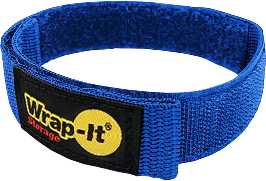 Quick-Straps by Wrap-It Storage - 18" (8-Pack) Blue - Hook and Loop Hose and Cable Organizers
