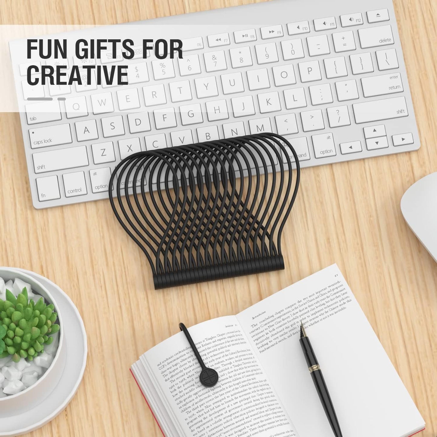 Magnetic Twist Ties, Reusable Silicone Cable Ties with Strong Magnet for Bundling and Organizing,Cord Wrap Clip Straps for Home or Office (Black-32 Packs)