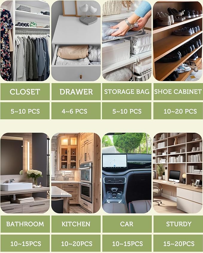 Cedar Blocks for Clothes Storage, 20 Pack Planks - Aromatic Scent Cedars Wood Planks for Closets and Drawers Freshener