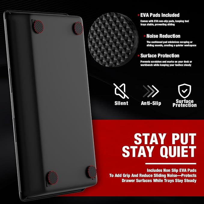 16 PCS Small Parts Tool Box Organizer Trays, tool box trays organizer for Toolbox Organization, Parts Trays and Screw Organizer Box for Tool Chest, Garage Drawers and Workbench