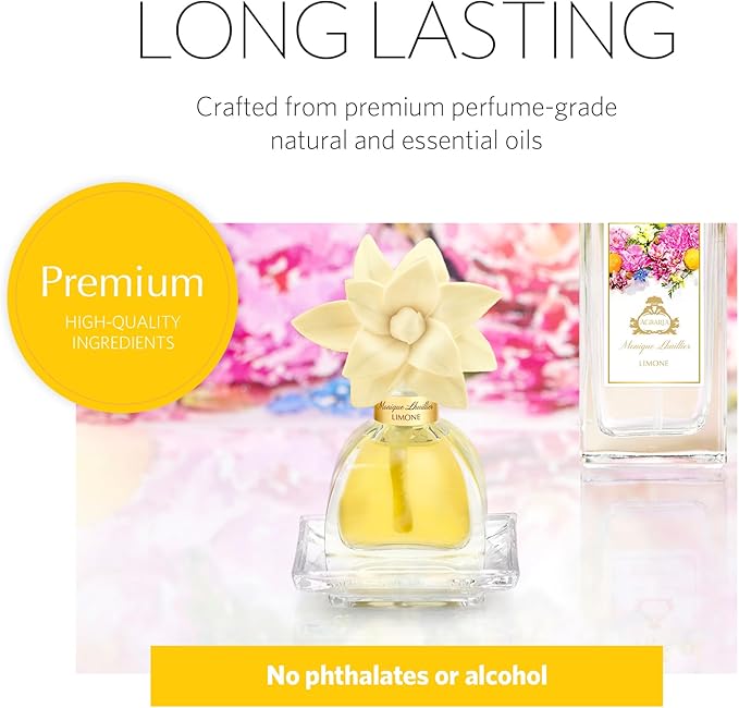 AGRARIA AirEssence & PetiteEssence Flower and Reed Diffuser Set, Luxury Home Fragrance Set, Scented Oil Reed Diffuser Gift for All Occasions