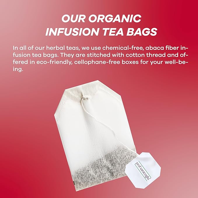 Prof Saracoglu 1 Box Pro-Flexi Herbal Tea – Caffeine-Free Herbal Infusion with Organic Nettle Leaf, Relaxing Bedtime Brew for Evening Routine, 20 Tea Bags in Resealable Box