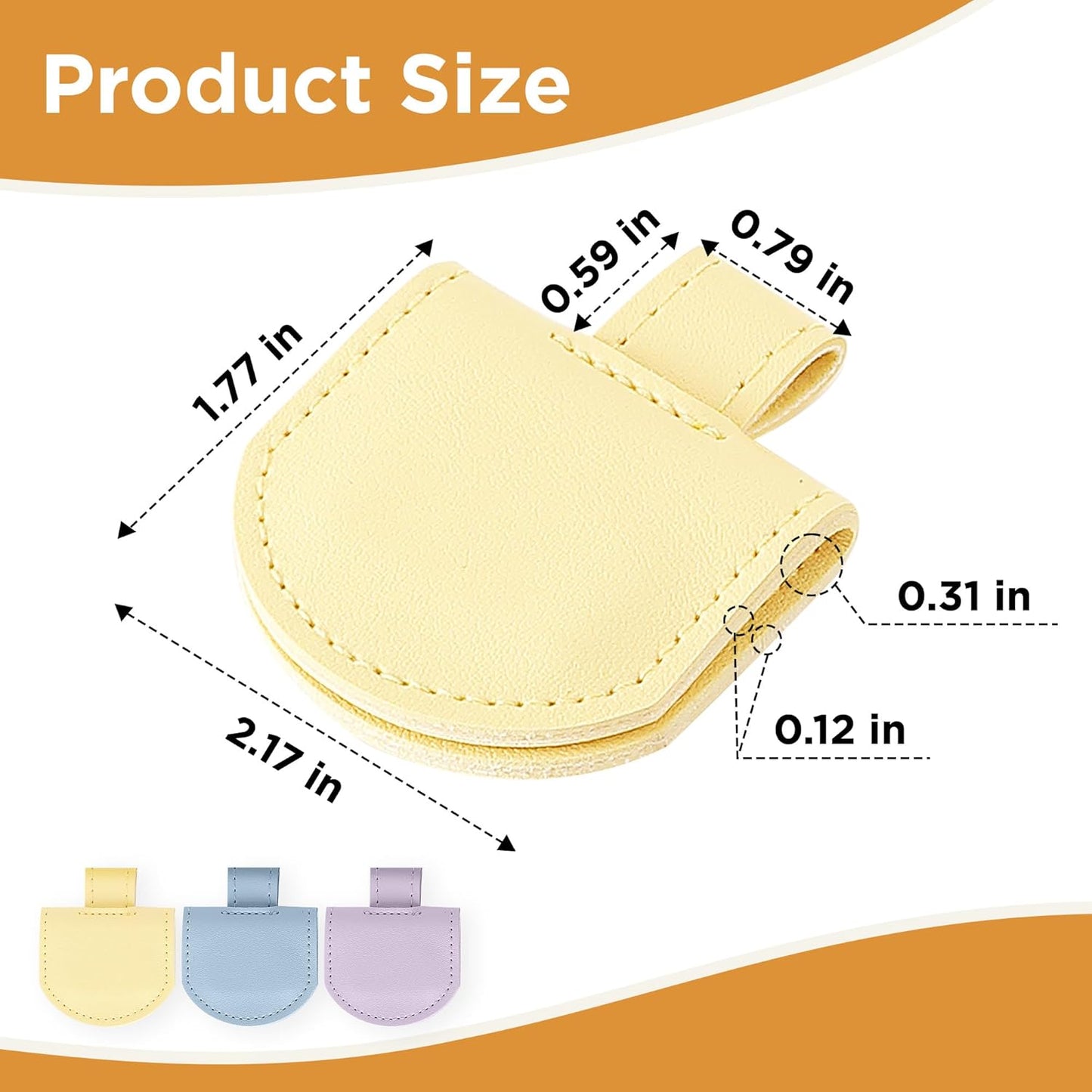 Magnetic Pen Loop Holder, Pencil Holder for Notebooks, Journals, Calendars, PU Leather 3 Pack