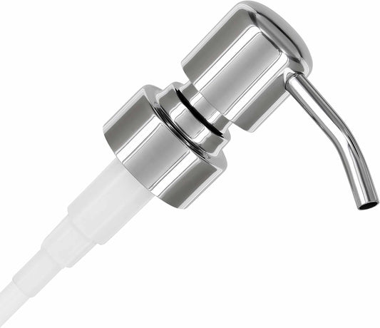 ALTGLAS Stainless Steel Soap Pump 'Zagreb' as Replacement for Liquid Hand Soap Dispensers and Bottle Upcycling (Silver Chrome) - Fits e.g. Jack Bottle