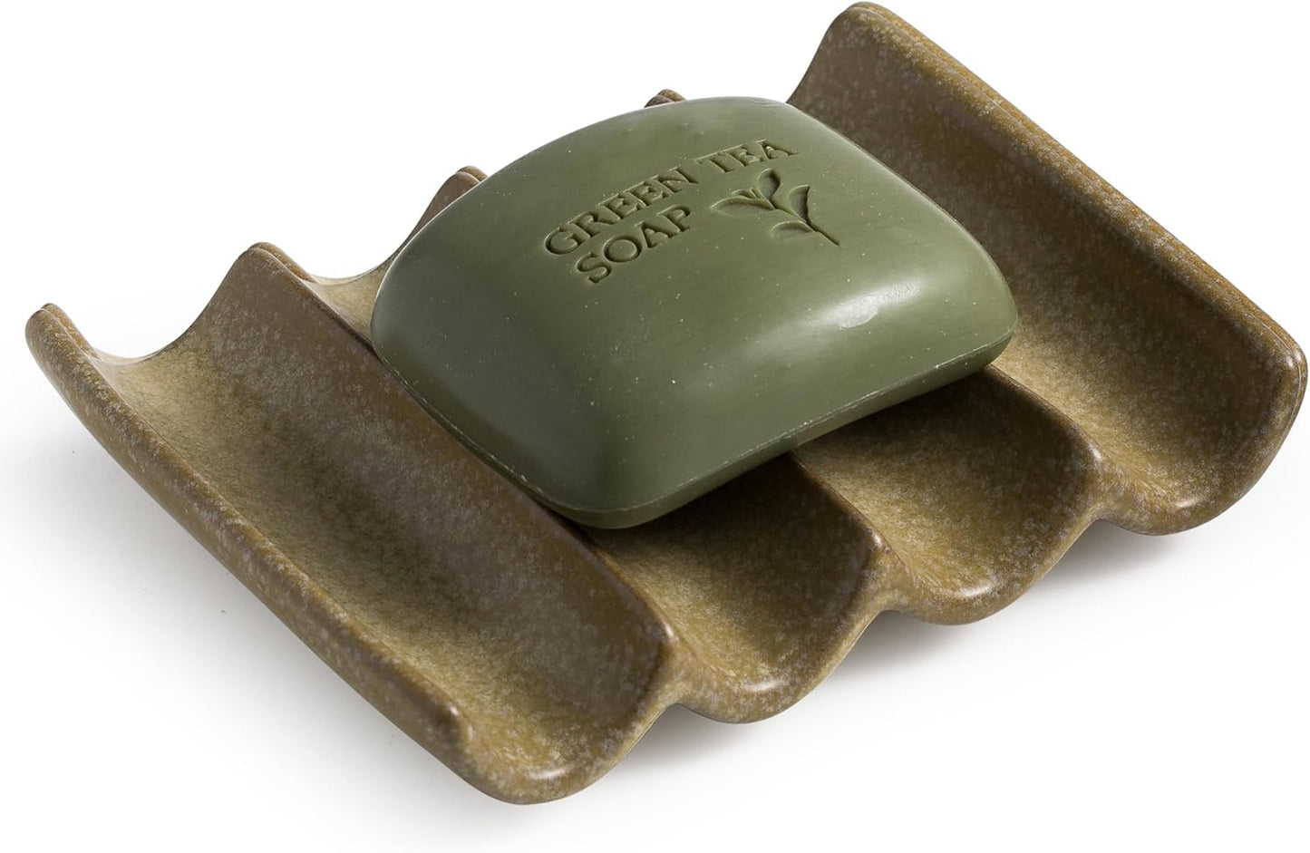 Soap Dish Bar Sponge Soap Holder for Shower, Self Draining Water Soap Saver Keeper for Bathroom and Kitchen, Yellow