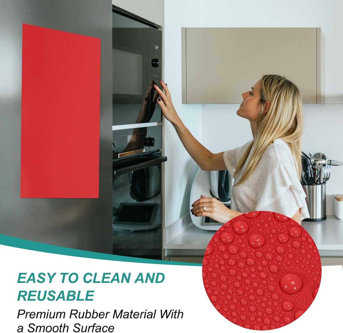 PATIKIL Magnetic Dry Erase Board Sheet for Fridge, 6 Pcs 12 x 8 Inch Erasable Refrigerator Whiteboard for Kitchen for Home Kitchen Organizer Planner Office Storage, Red (0.6mm)