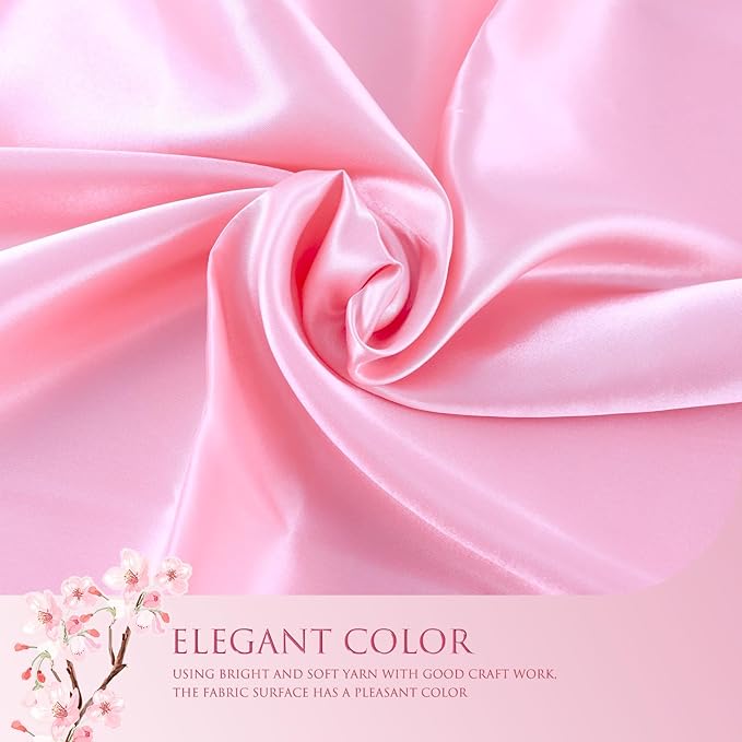 Univivi Super Soft Satin Garment Bags for Hanging Clothes, 43 Inch Zippered Suit Cover with Gussets, Breathable & Non-smell for Suits, Coats, Jackets, Shirts, 2 Pack - Pink