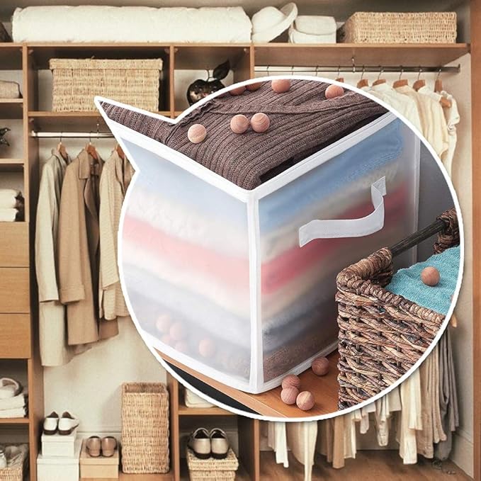 Cedar Blocks for Clothes Storage, Cedar Wood Chips and Balls for Drawer 60PCS, Closet and Kitchen Freshener, 100% Natural Cedar Blocks