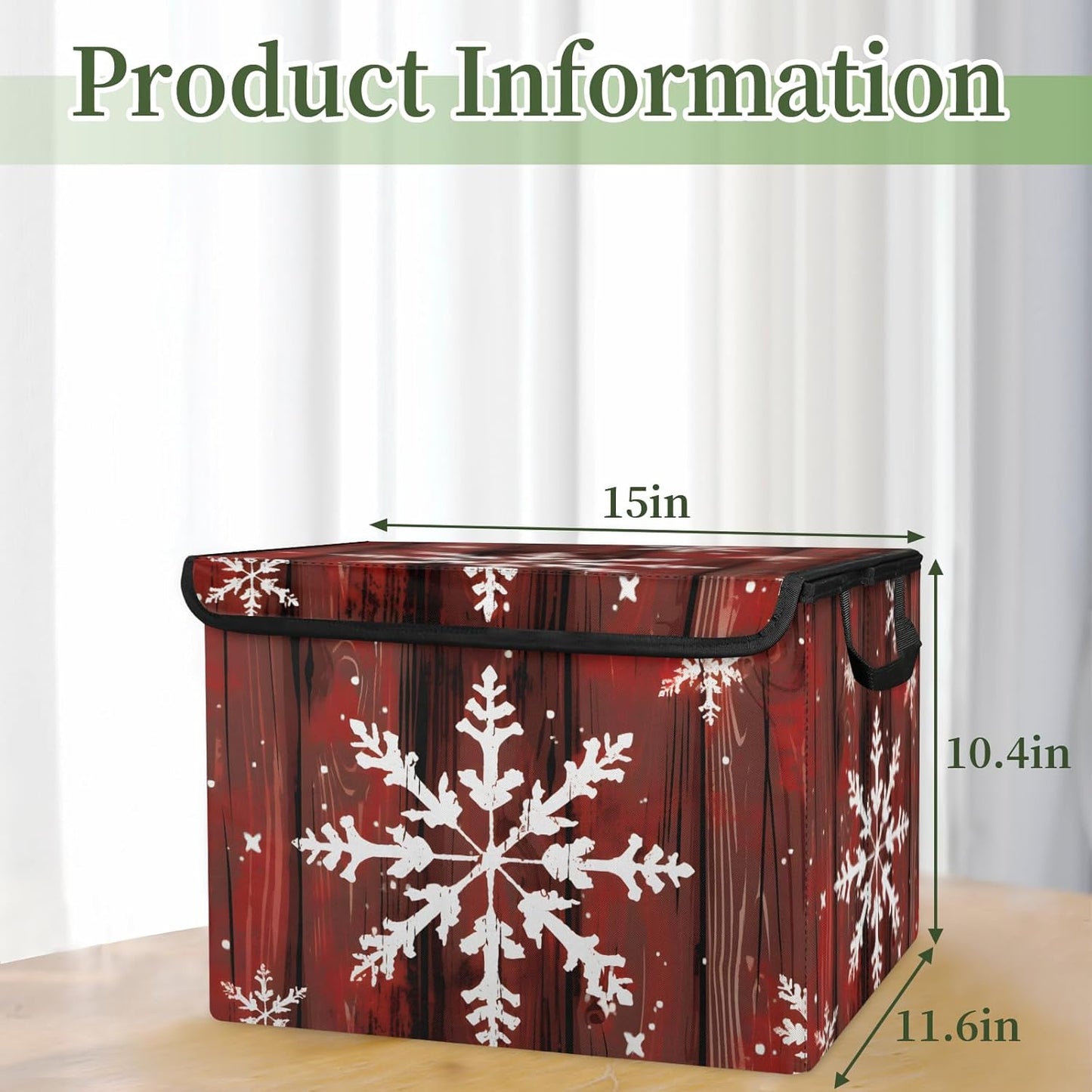 Closet Storage Bins Storage Baskets for Organizing with Flip-Top Lid & Handles, 27 Quart Large Linen Closet Organizers and Storage Cubes, Decorative Wardrobe Boxes for Organization (Snowflakes)