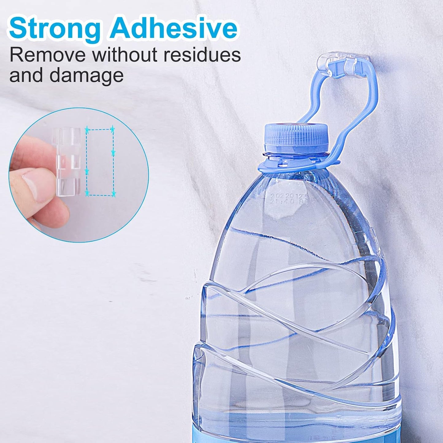 Cable Clips Clear (60PCS, M), Upgraded Adhesive Wire Holders for Wall, Strong Cord Organizer Under Desk, Car, PC, Christmas Light Clips Outdoor