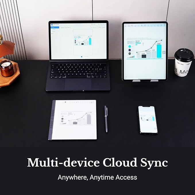 Penstar eNote 2 Paper Tablet Bundle, 10.3-inch Pen Only Writing Tablet, Electronic Notebook Digital Notepad, 300 PPI 4GB 128G E-Ink Reader with Folio Cover & Two B5 Pens