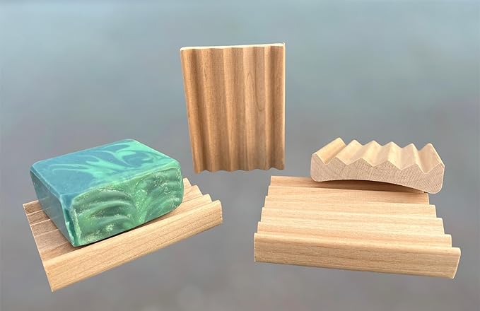 2 Pack Elevation Alder Natural Wood Soap Dish, 100% Handcrafted in the USA, Makes Soap Last 2X Longer, Soap Bar Holder for Kitchen or Bathroom