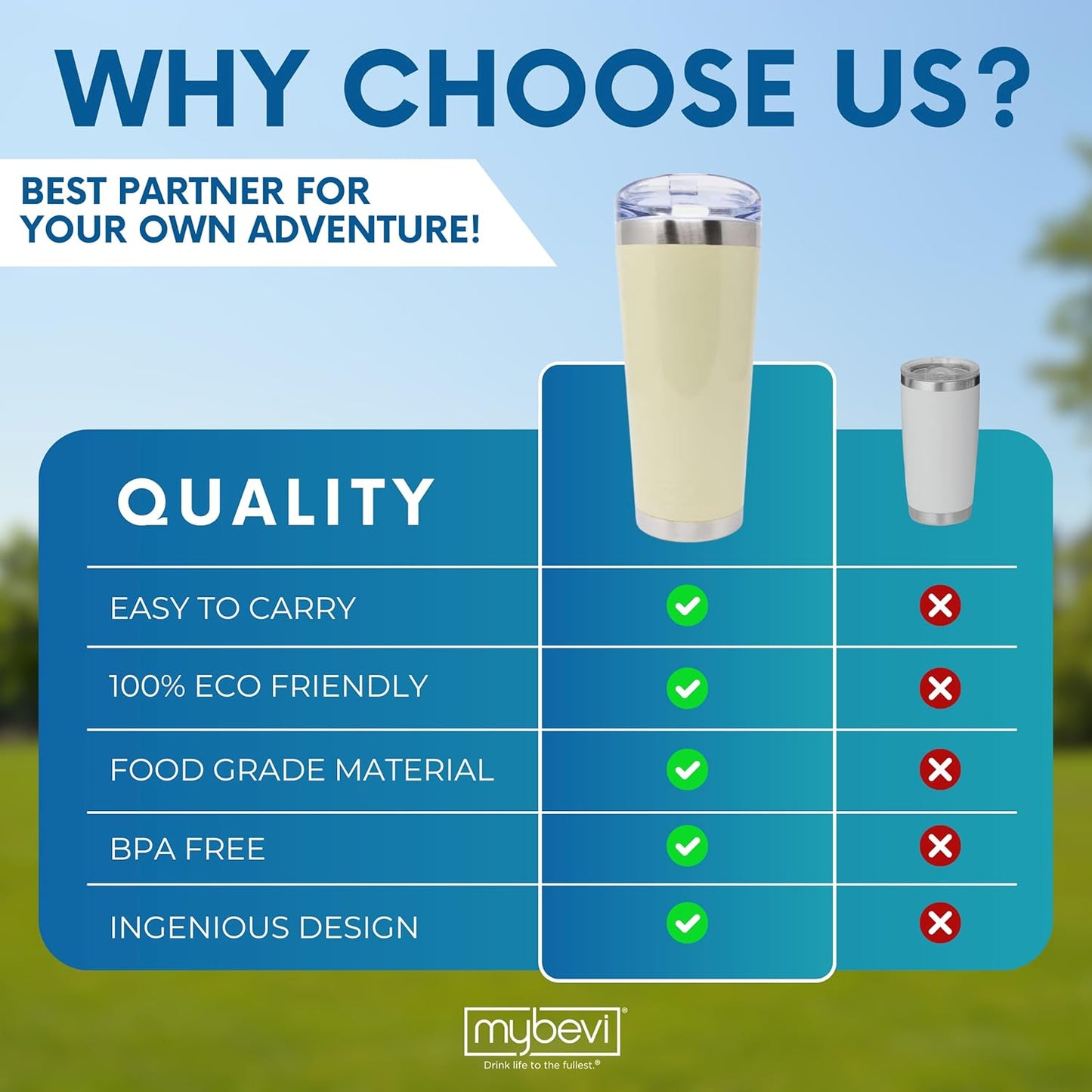 Classic Premium Stainless Steel Tumbler with 12-Hour Temperature Control, Tritan Lid, and BPA-Free Construction | Cream Sparkle, 26 oz