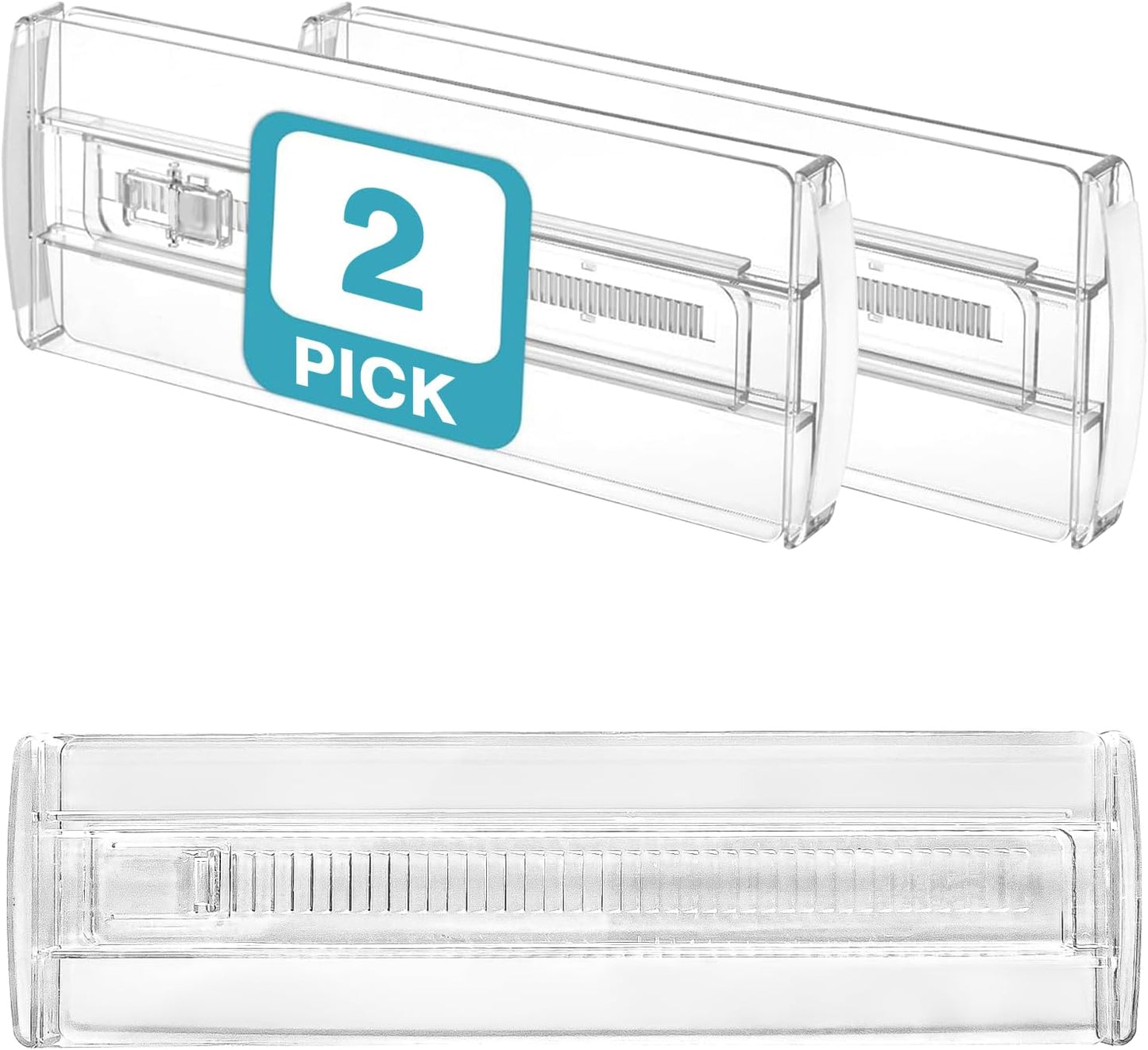 4Pack Drawer Dividers for Clothes, 4" High Adjustable Expandable Dresser Drawer Organizer, Clear Plastic Separators for Dresser, Underwear, Cosmetic, Toiletries