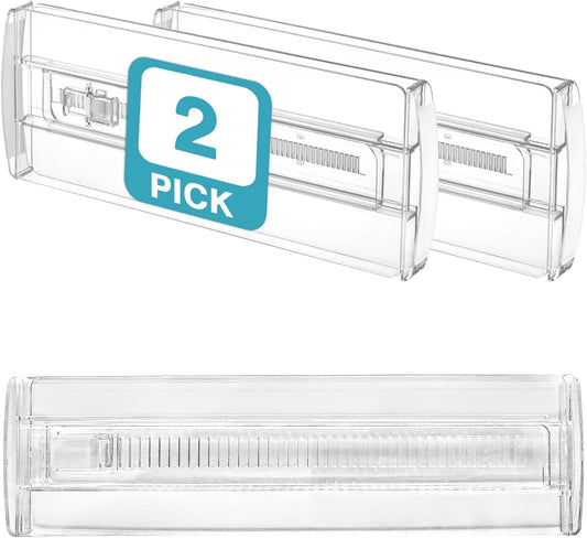 4Pack Drawer Dividers for Clothes, 4" High Adjustable Expandable Dresser Drawer Organizer, Clear Plastic Separators for Dresser, Underwear, Cosmetic, Toiletries