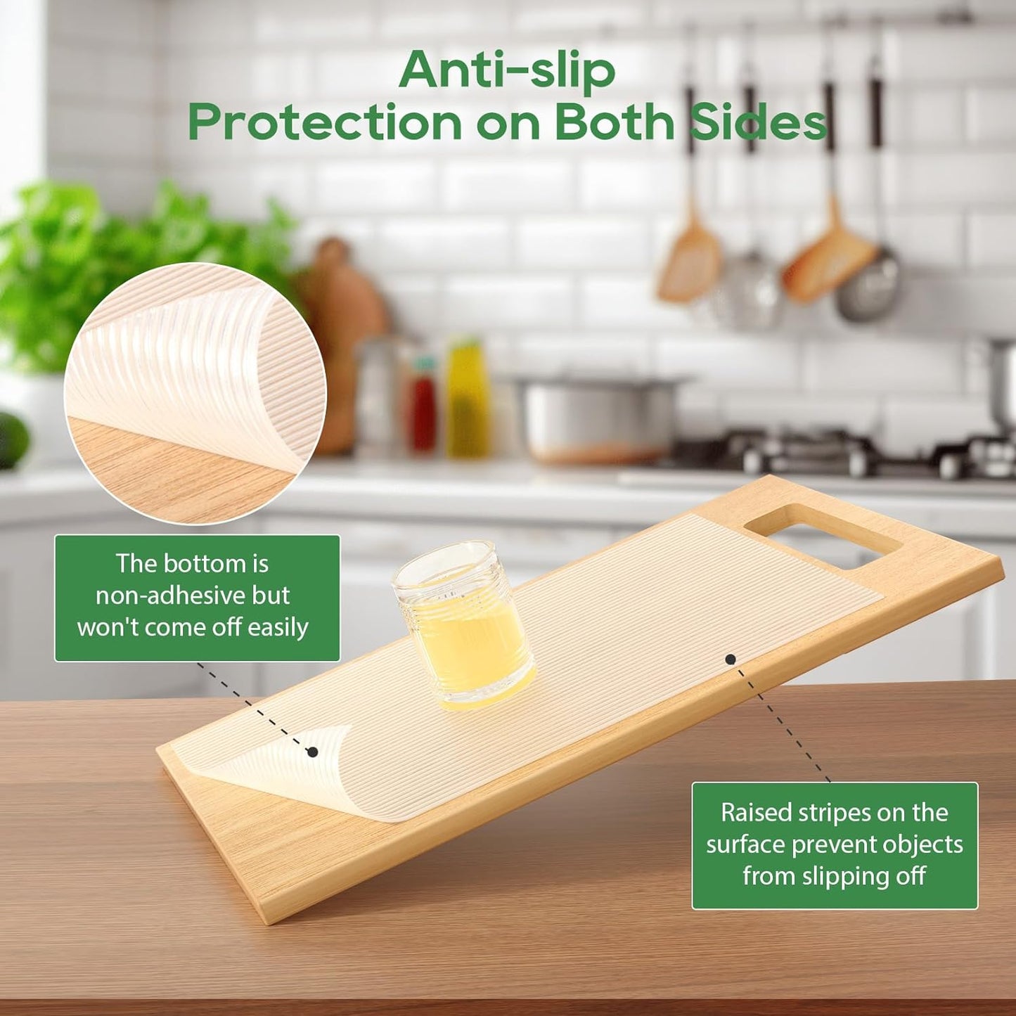 Anoak Cabinet Liner, Non Adhesive, Washable 22 Inch x 20 FT(240 Inch) Waterproof Durable Non-Slip Shelf Liner for Kitchen, Drawer, Refrigerator