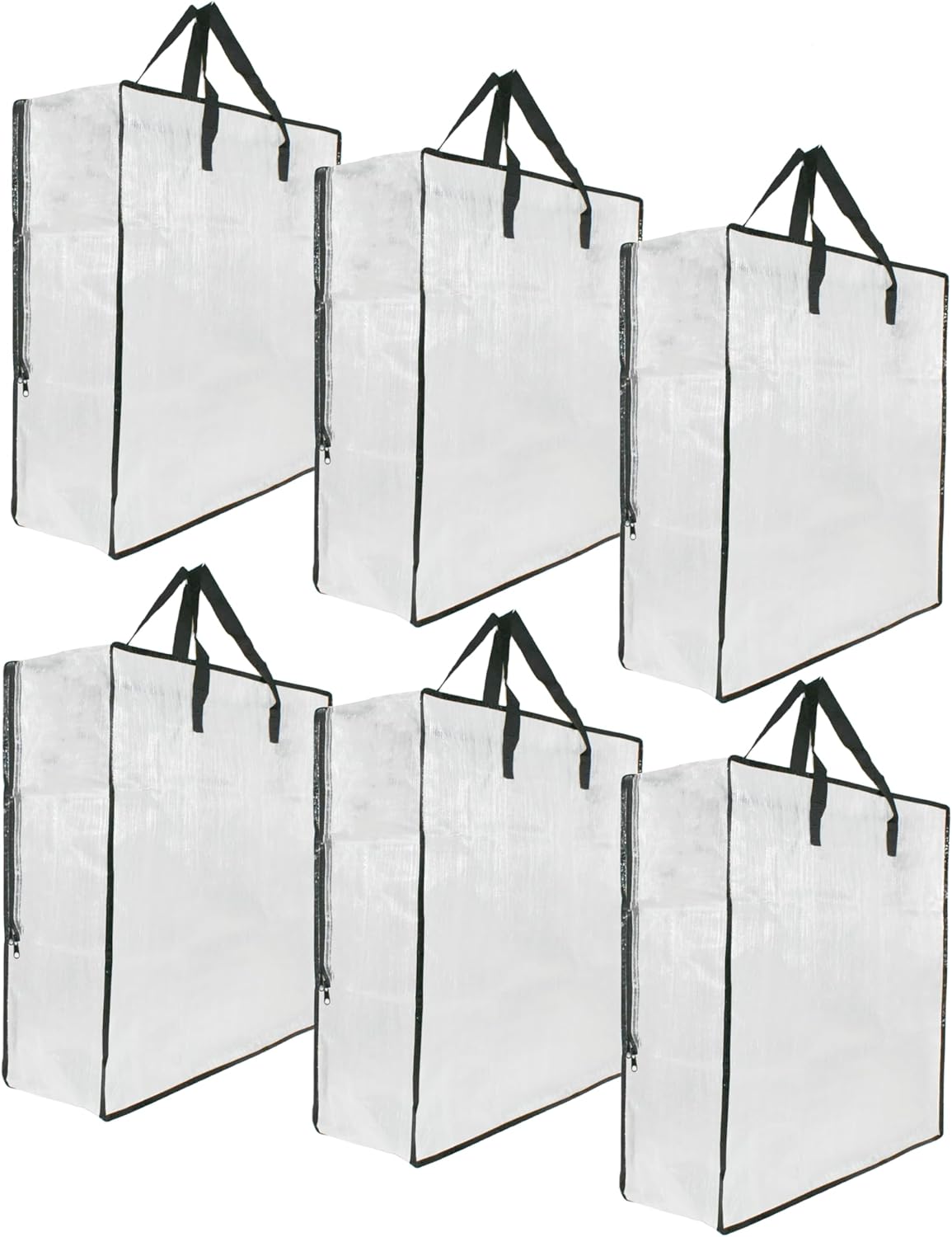 6 Pack Clear Storage Bags with Zipper and Handles, Blanket Bags For Closet Storage, Moving and Packing Supplies for College, Underbed Storage Organizer for Clothes Pillow Bedding Christmas Wreath