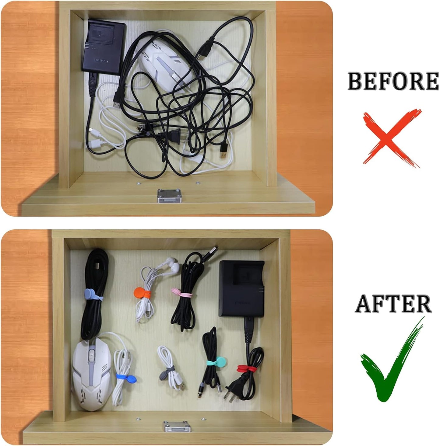 12 Pack Reusable Silicone Magnetic Cable Ties,Magnetic Cable Clips for Bundling and Organizing Headphone Cables,USB Charging Cords, Hanging & Holding,Stitching Fabric Magnetic Twist Ties