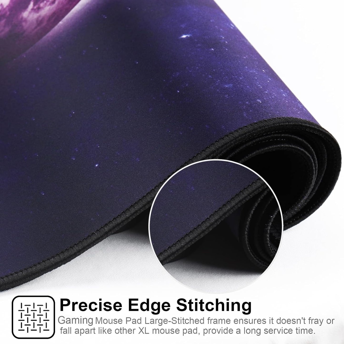 XXL Professional Large Mouse Pad & Computer Game Mouse Mat (35.4x15.7x0.1IN, Sky Planet)