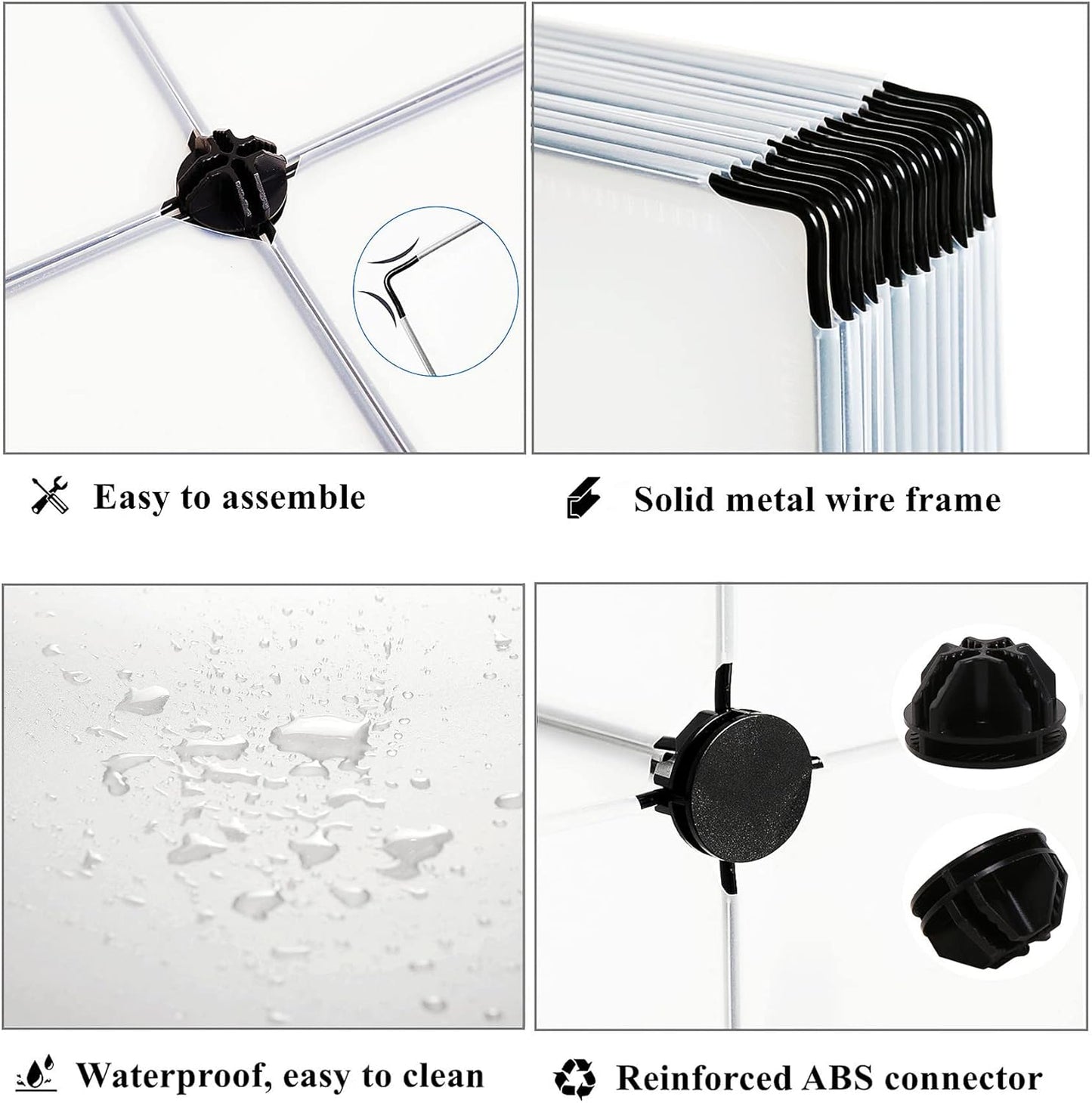 AWTATOS Cube Storage Organizer Storage 12 Cube Bookshelf DIY Plastic Closet Storage Shelves with Wooden Mallet, Ideal Storage Solution for Home, Bedroom, Translucent White