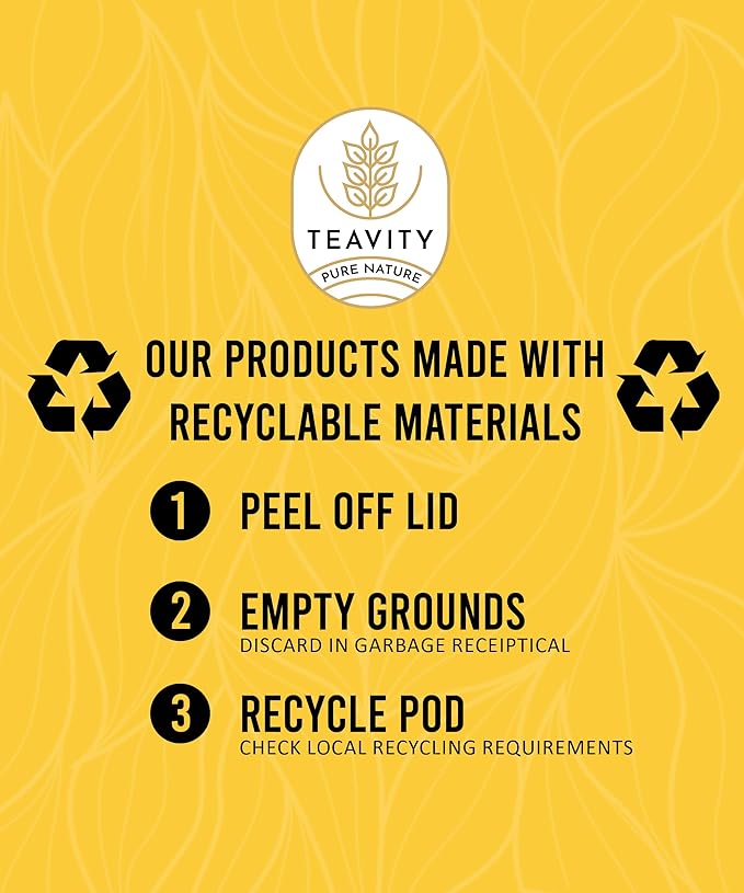 Organic Yerba Mate Tea Pods for Keurig - Green, Unsmoked Yerba Mate by Teavity (24 Tea Pods)