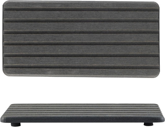 2 PCS Water Absorbent Diatomite Coasters Rectangle, Grooved Design, Water Absorbing Stone Used for Hand Soaps & Plants & toiletries in The Modern Home