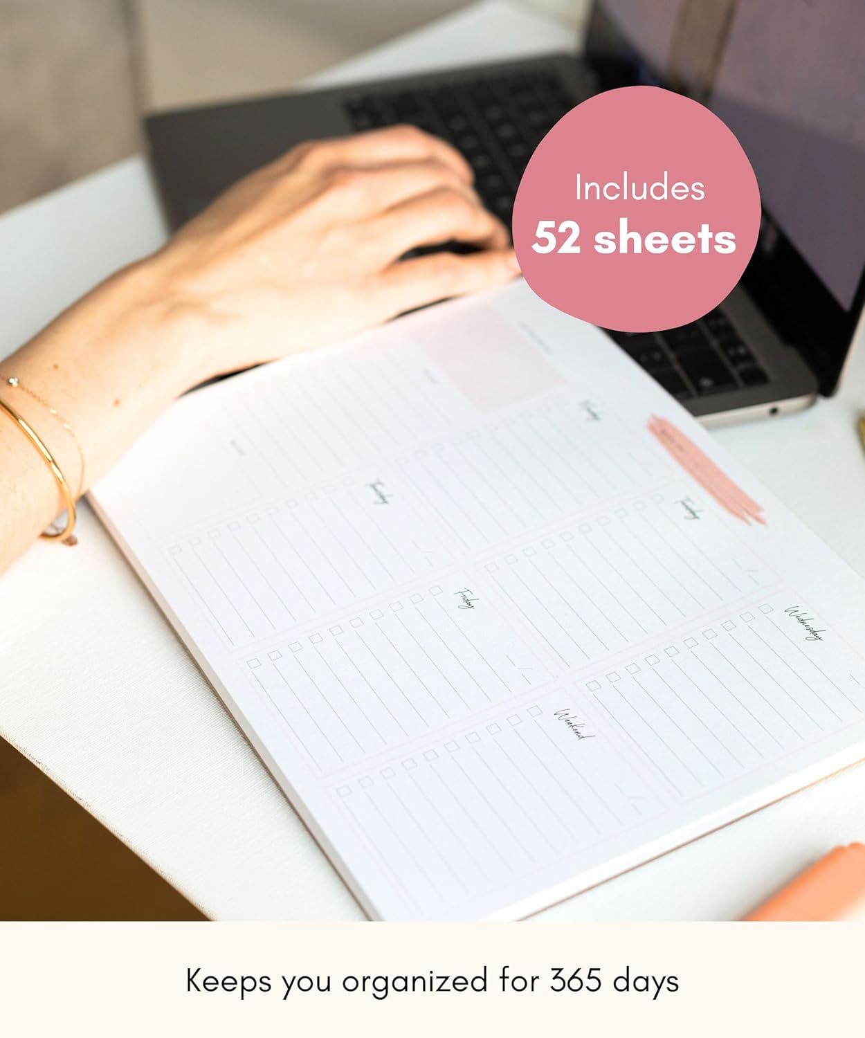 Lamare Weekly Planner Notepad – Premium Undated Weekly To Do List Notepad for School, Home & Office Desk To Do List and Productivity Planning Pad