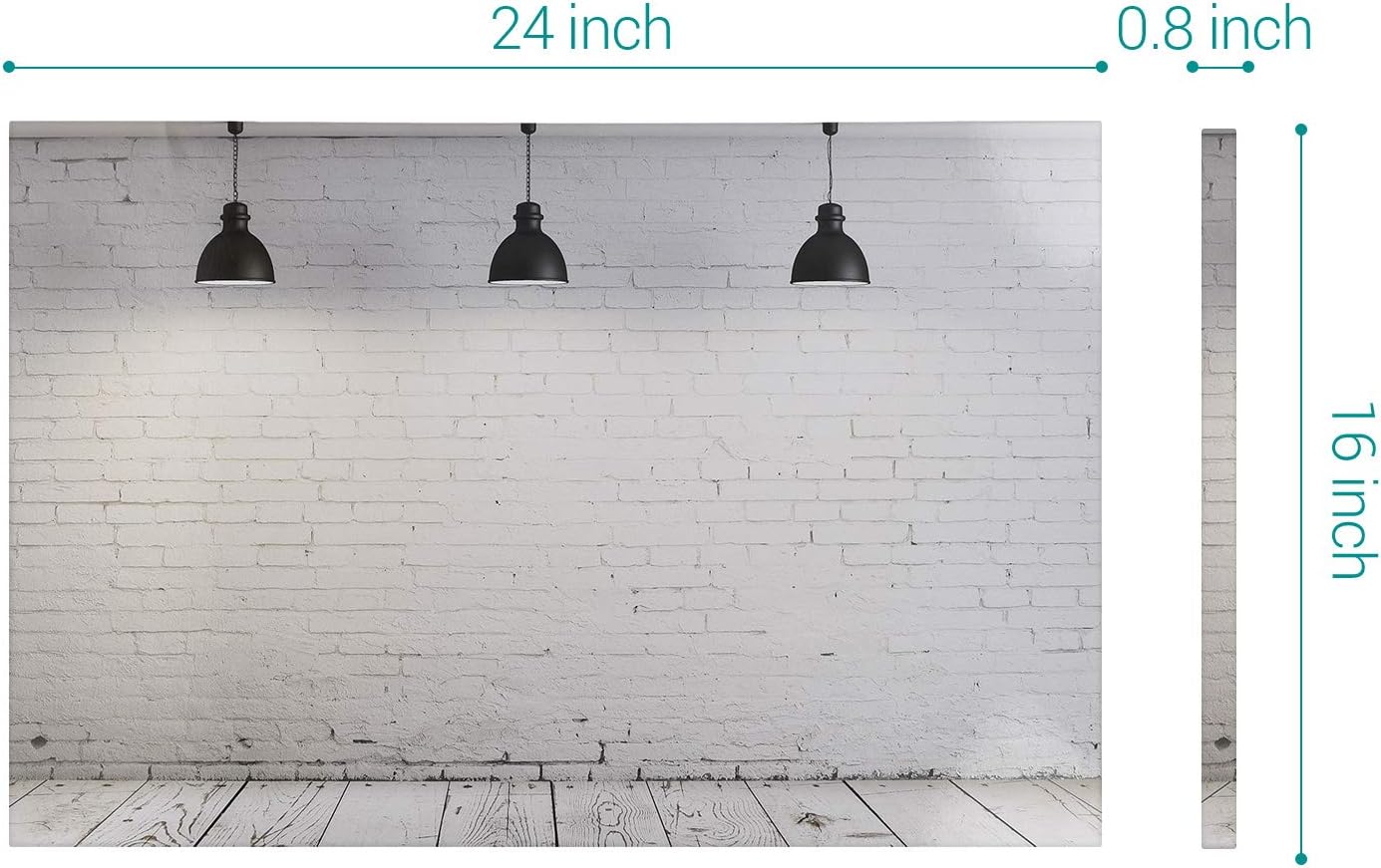 Navaris Magnetic Dry Erase Board - 16 x 24 inches Decorative White Board for Wall with Design, Includes 5 Magnets and Marker - Industrial