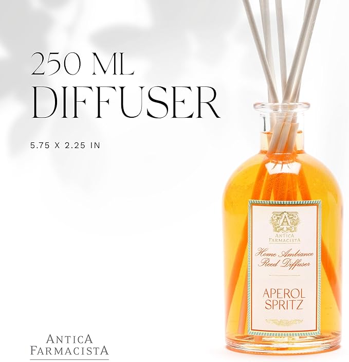 Antica Farmacista Home Ambiance Diffuser - Long-Lasting Reed Scent Diffuser - Luxury Room Freshener Gift - Aperol Spritz, 8.45 fl oz