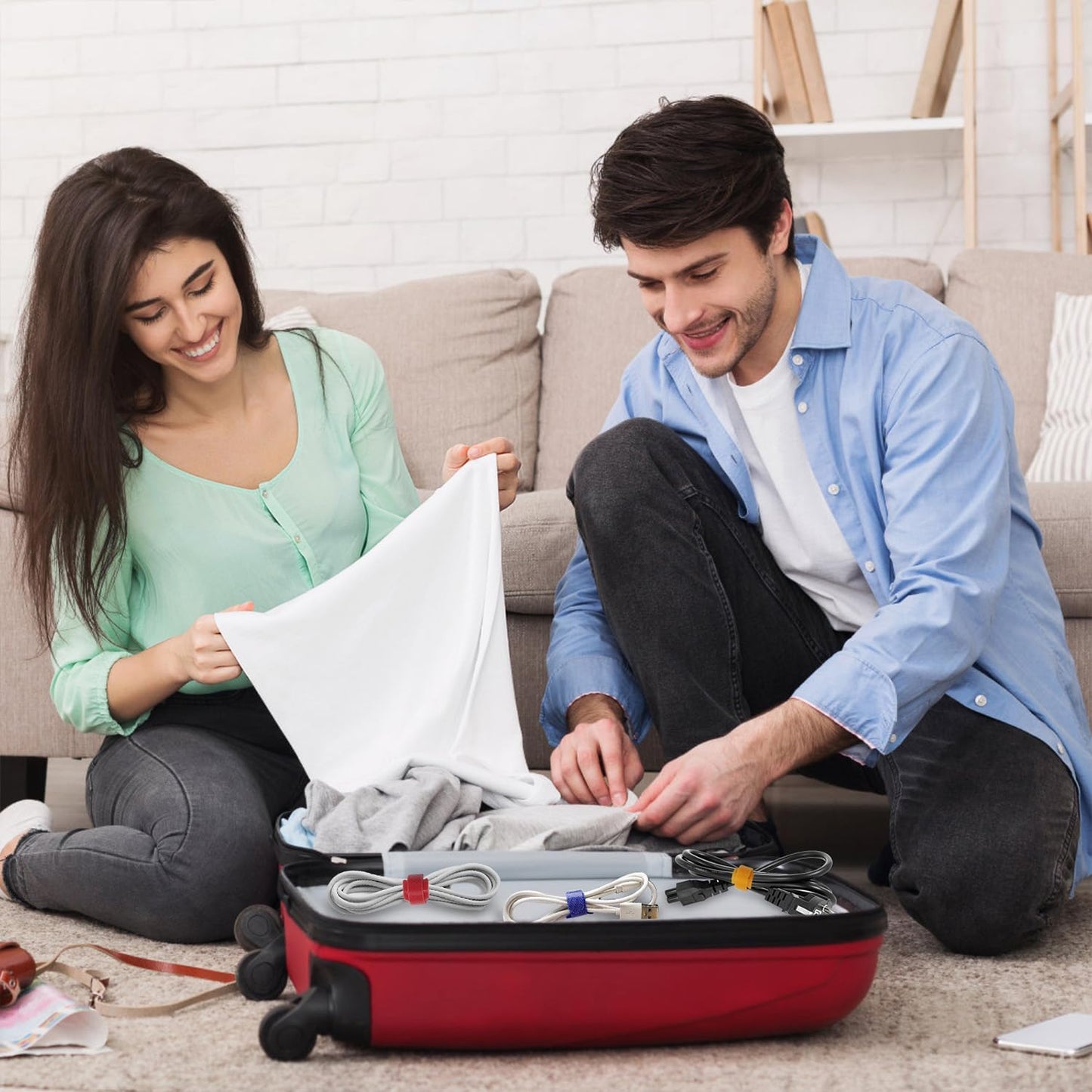 102 Pcs Cable Ties, 4+6+8+10 inch Reusable Multi-Colour Cable Ties Wire Ties Cord Organizer Cable Organizer Adjustable Cable Management for Cable Management