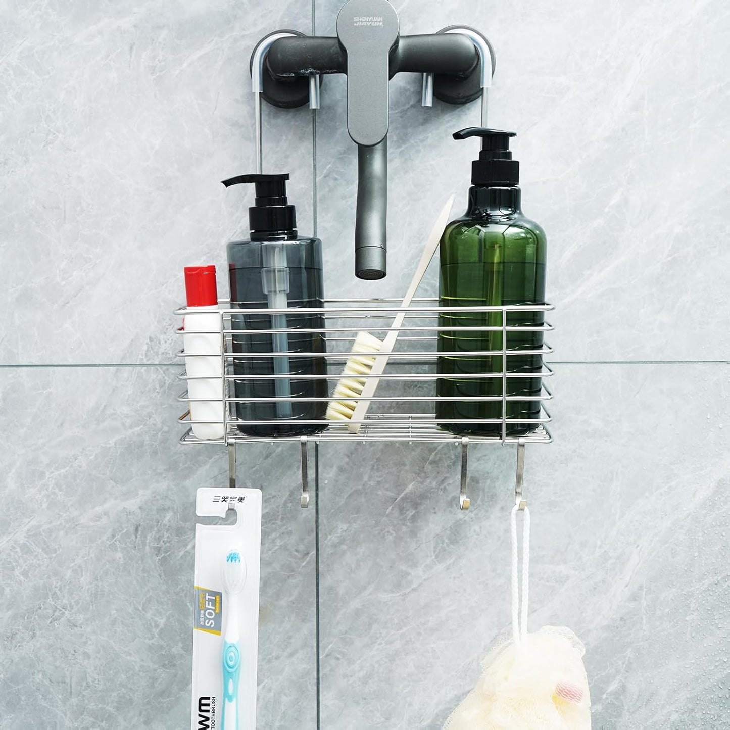 11.02" Shower Caddies,Hanging Shower Rack Bathroom Storage Rack,304 Stainless Steel Rust Proof,Total height 12"/30.5cm