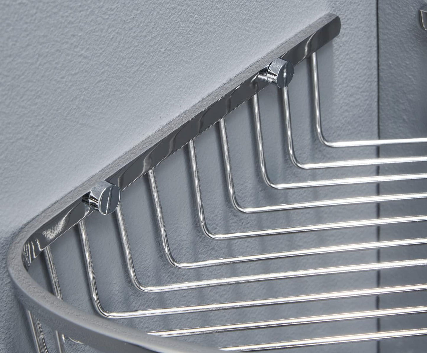 Bathroom Corner Shower Caddy Organizer, Corner-Hollow Design, SUS304 Stainless Steel Heavy Duty Rust-Proof Bathroom Shelf Organizer Holder, Wall Mounted Storage Rack, Brushed Chrome